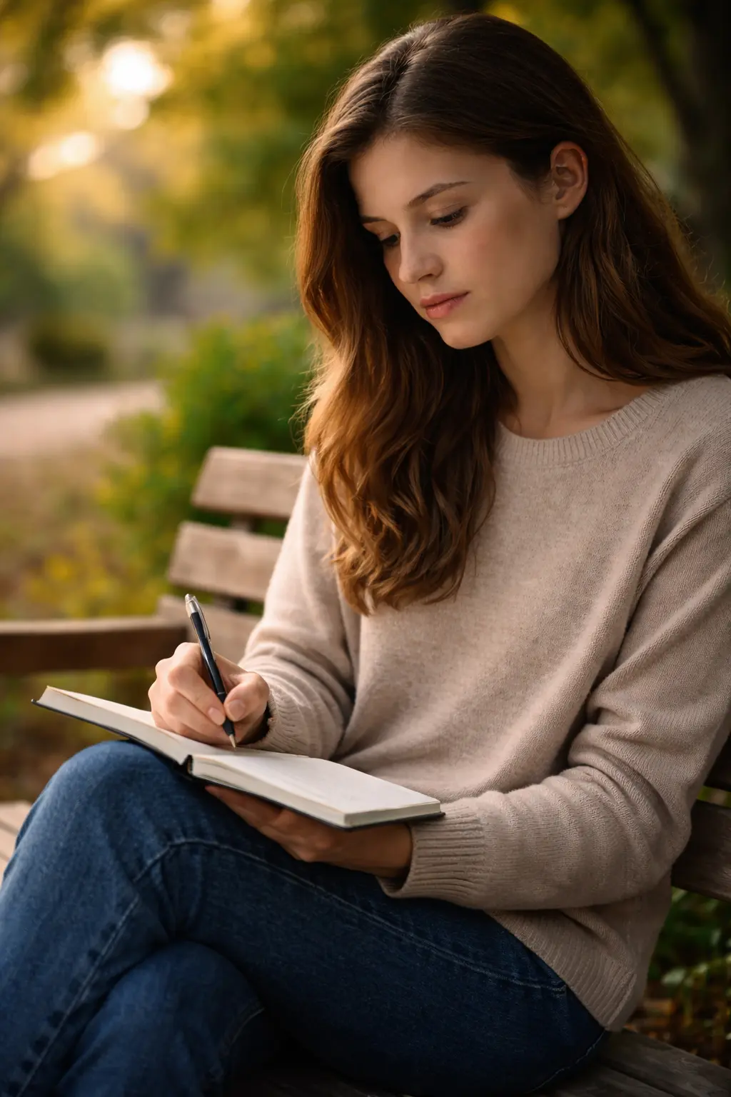 Pessoa escrevendo em um diário para reconstruir a autoestima depois de amizades que te diminuem