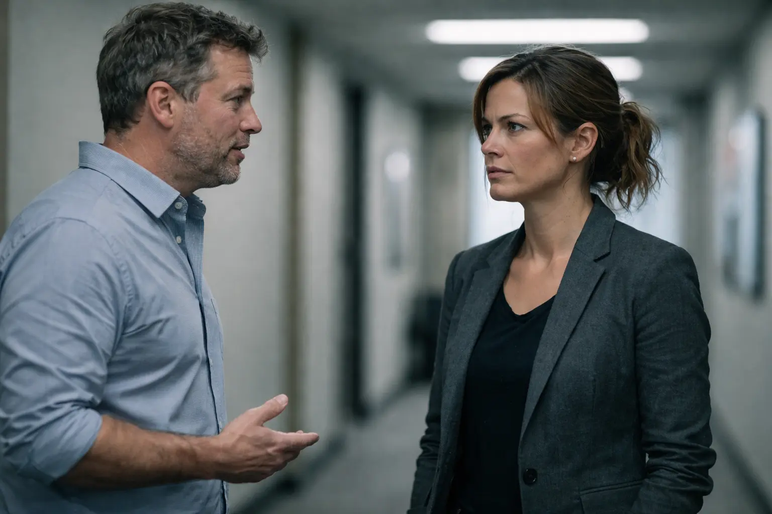 Como responder a pessoas que te humilham-Profissionais em conversa no escritório