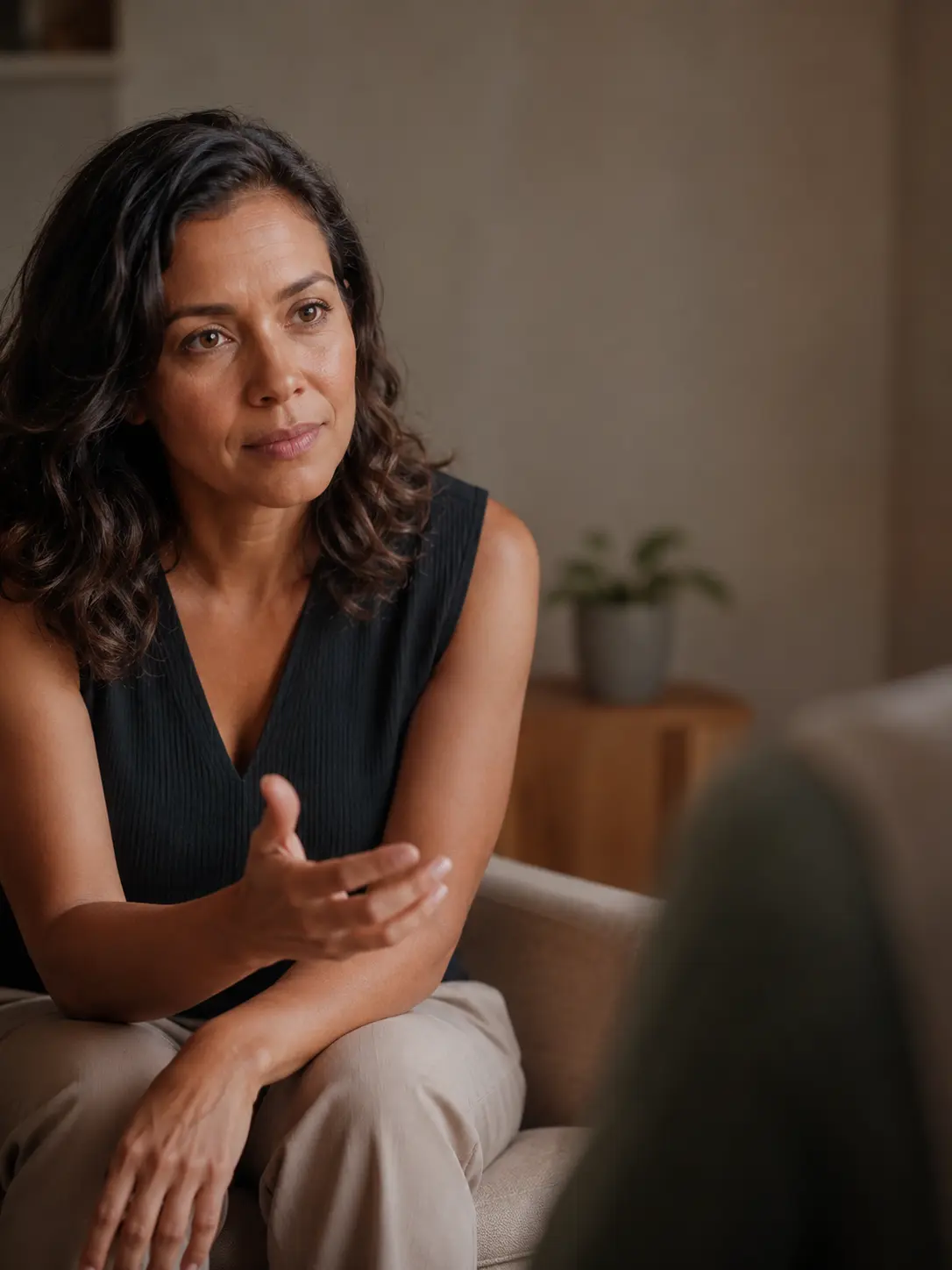 Pessoa respondendo com calma e elegância a uma situação difícil