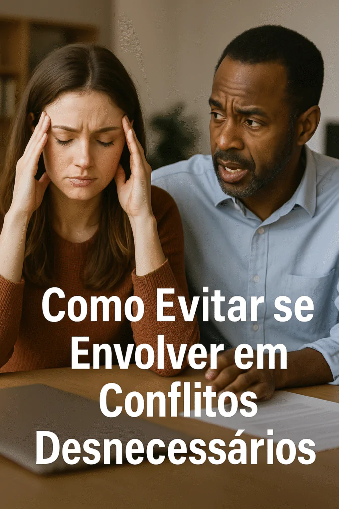 Pessoa avaliando conscientemente se vale a pena entrar num conflito ou deixar passar sem se engajar