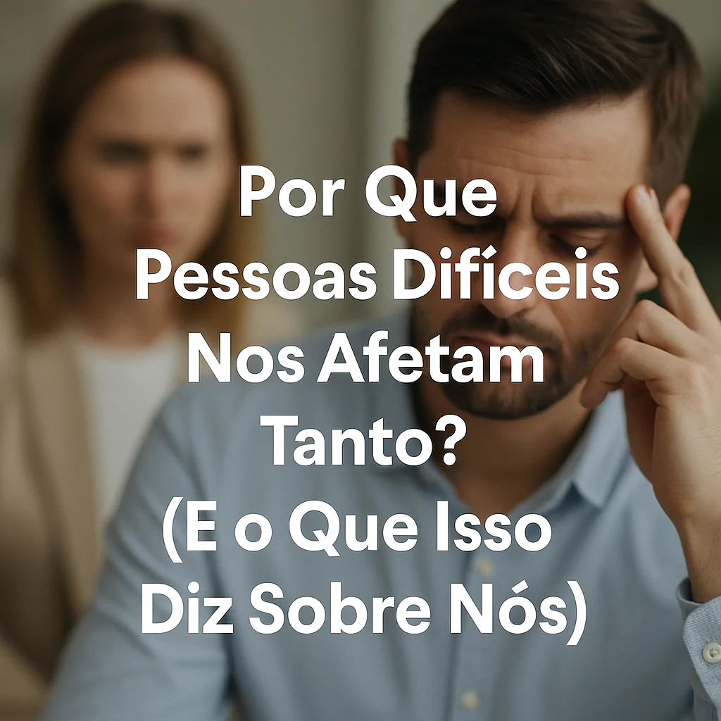 Pessoa olhando para dentro de si após ser muito afetada por um comportamento alheio, buscando entender sua reação