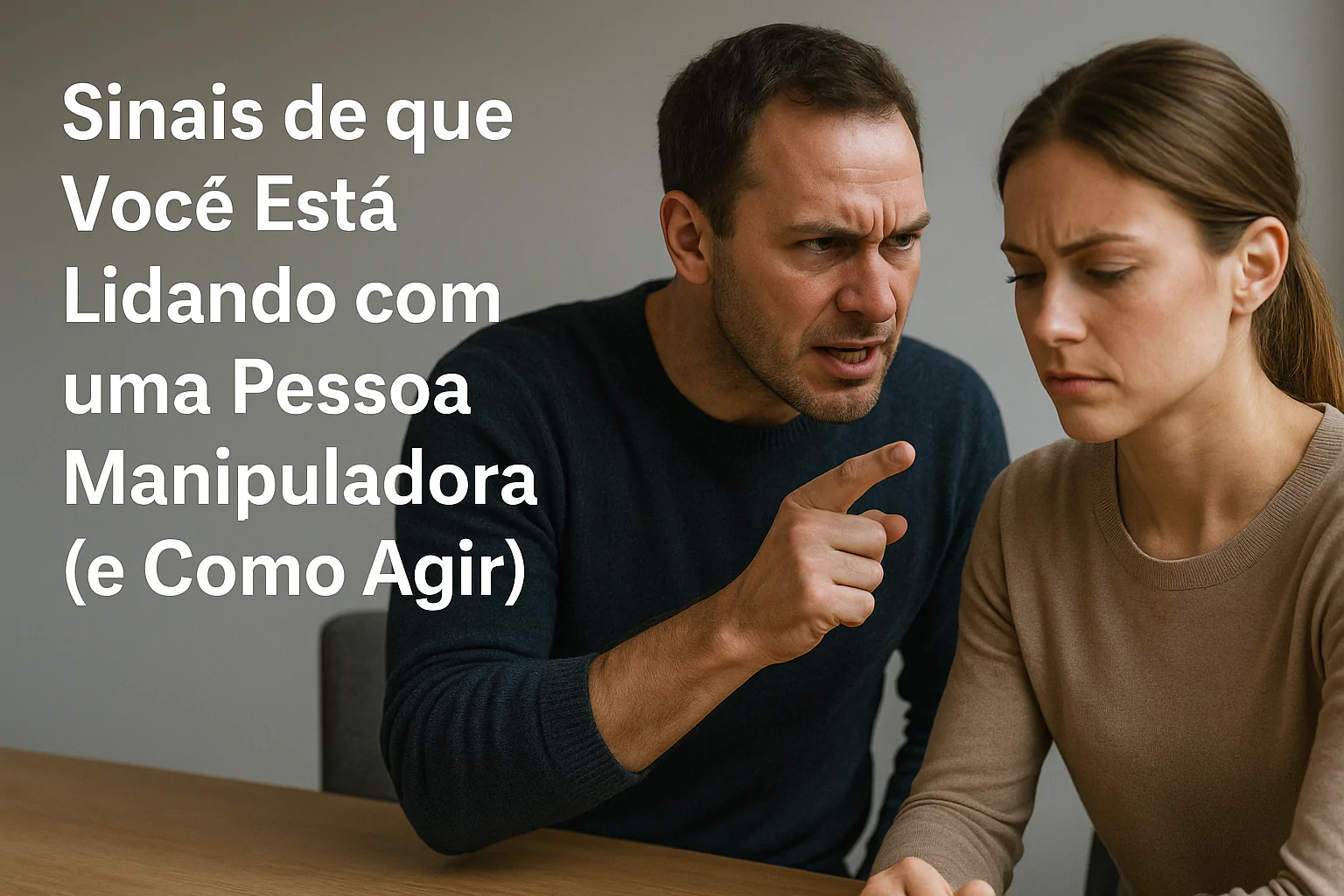 Pessoa reconhecendo os sinais de manipulação emocional numa relação e começando a entender o que está acontecendo